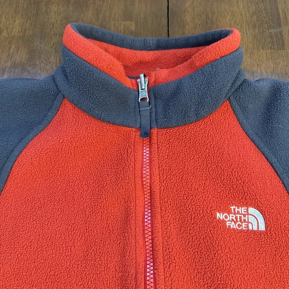 The North Face Fleece‎ Jacket Boys XL Long Sleeve Full Zip Red Pockets